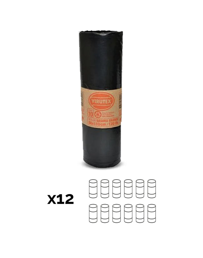 Virutex Bolsa de Basura Grande 80 x 110 cm 12 x 10 unid