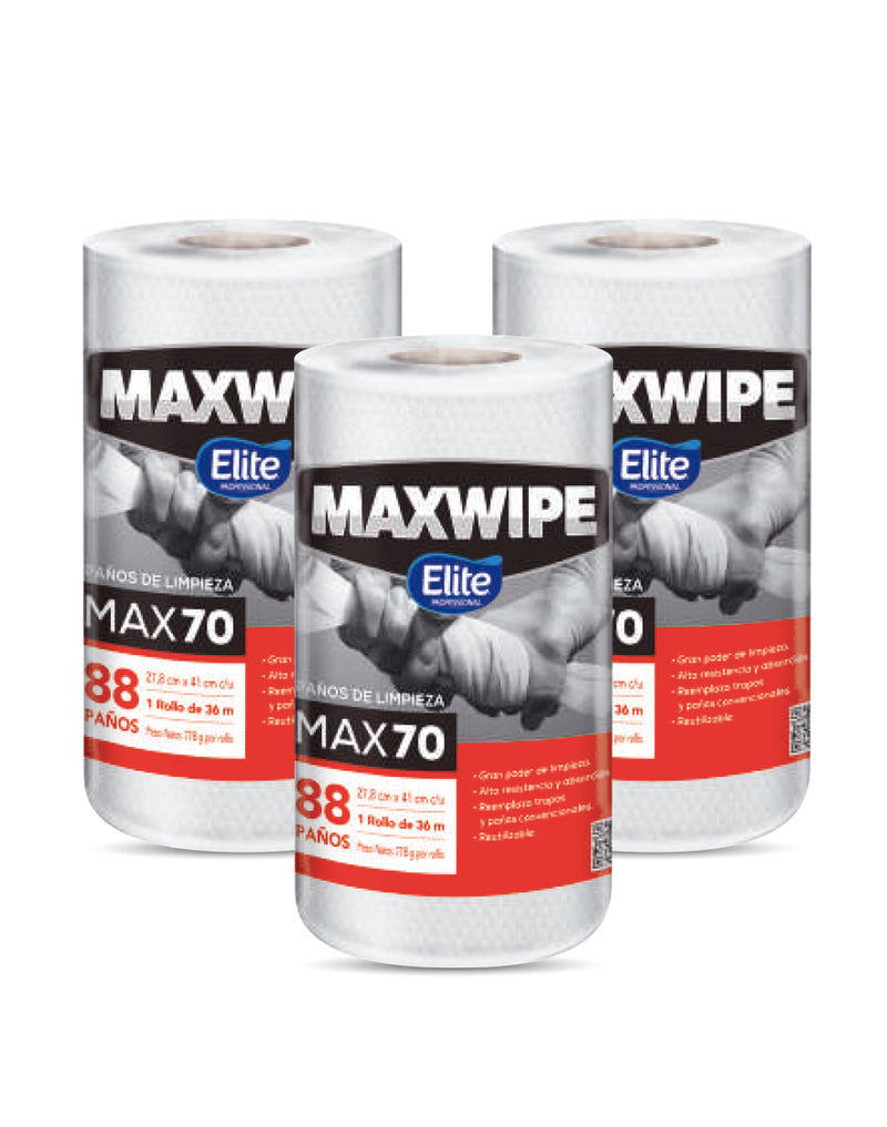 Elite Maxwipe Paños de Limpieza MAX70 3 x 88 unid
