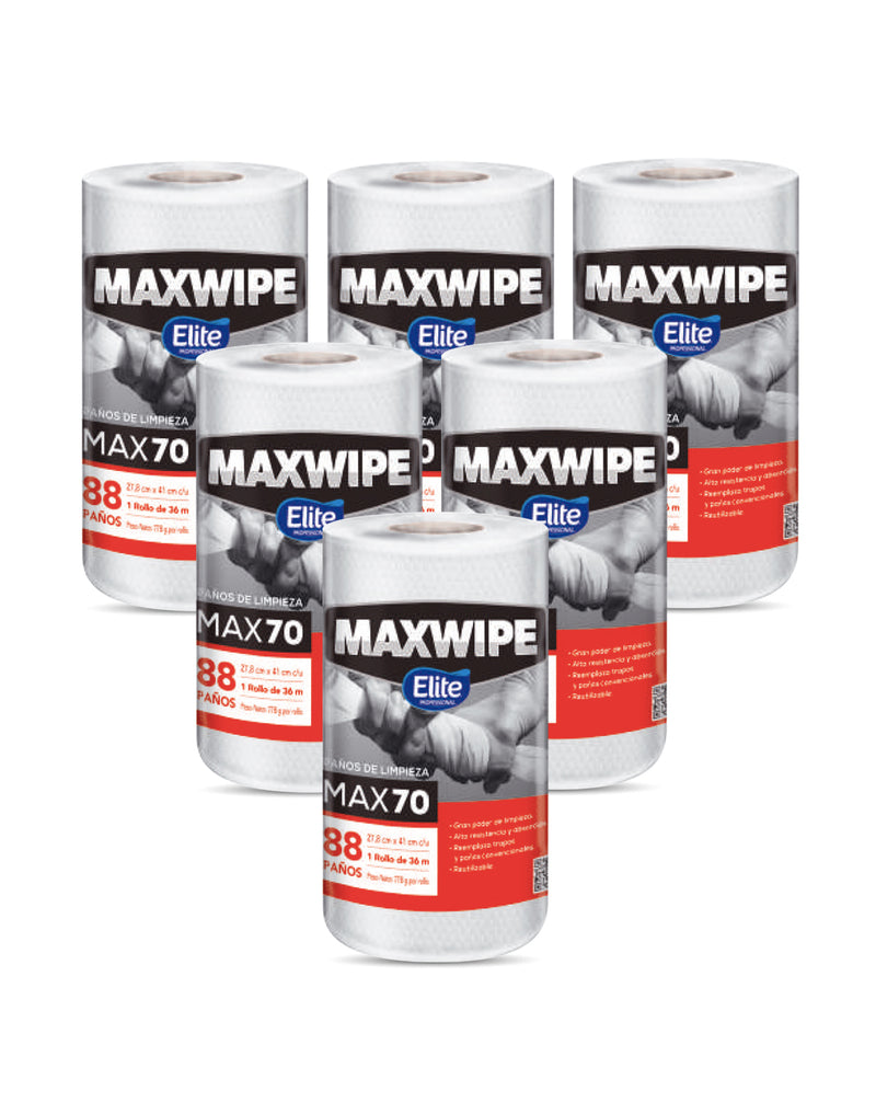 Elite Maxwipe Paños de Limpieza MAX70 6 x 88 unid