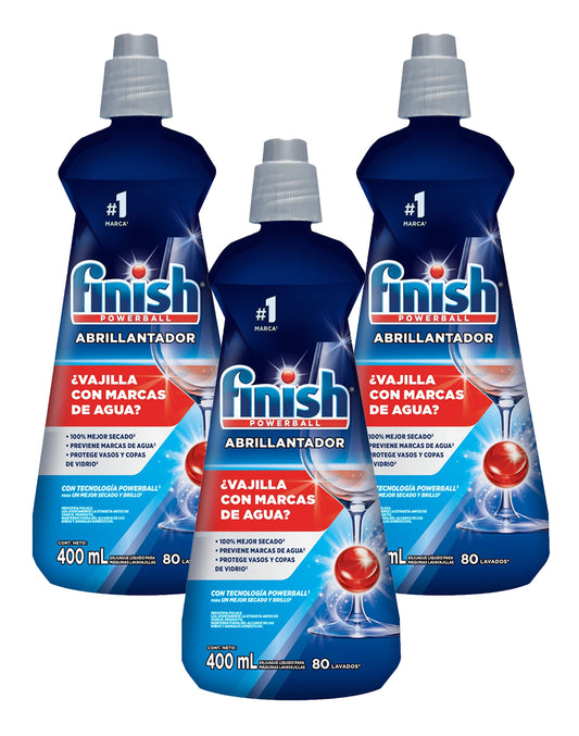 Finish Abrillantador Liquido 3 x 400 cc