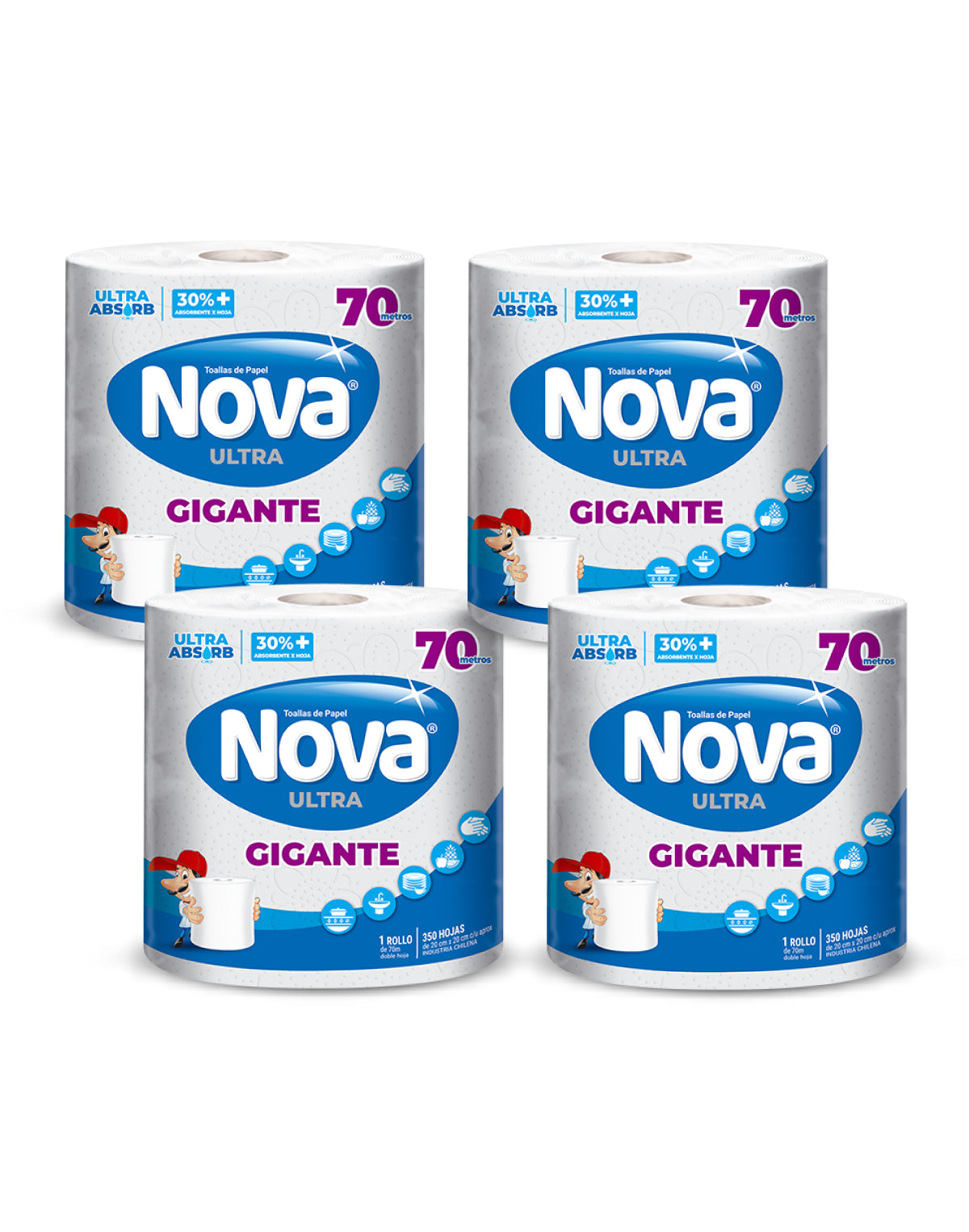 Nova Toalla Gigante doble hoja 4 x 70 m