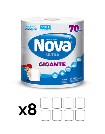 Nova Toalla Gigante doble hoja 8 x 70 m