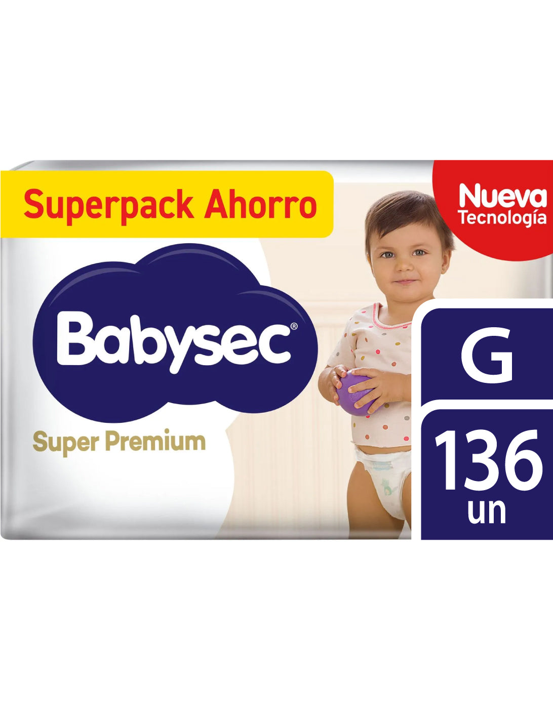 Babysec Pañales Bebé Super Premium G 2 x 68 unid