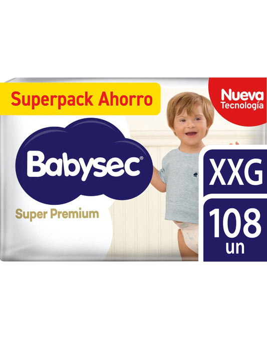 Babysec Pañales Bebé Super Premium XXG 2 x 54 unid