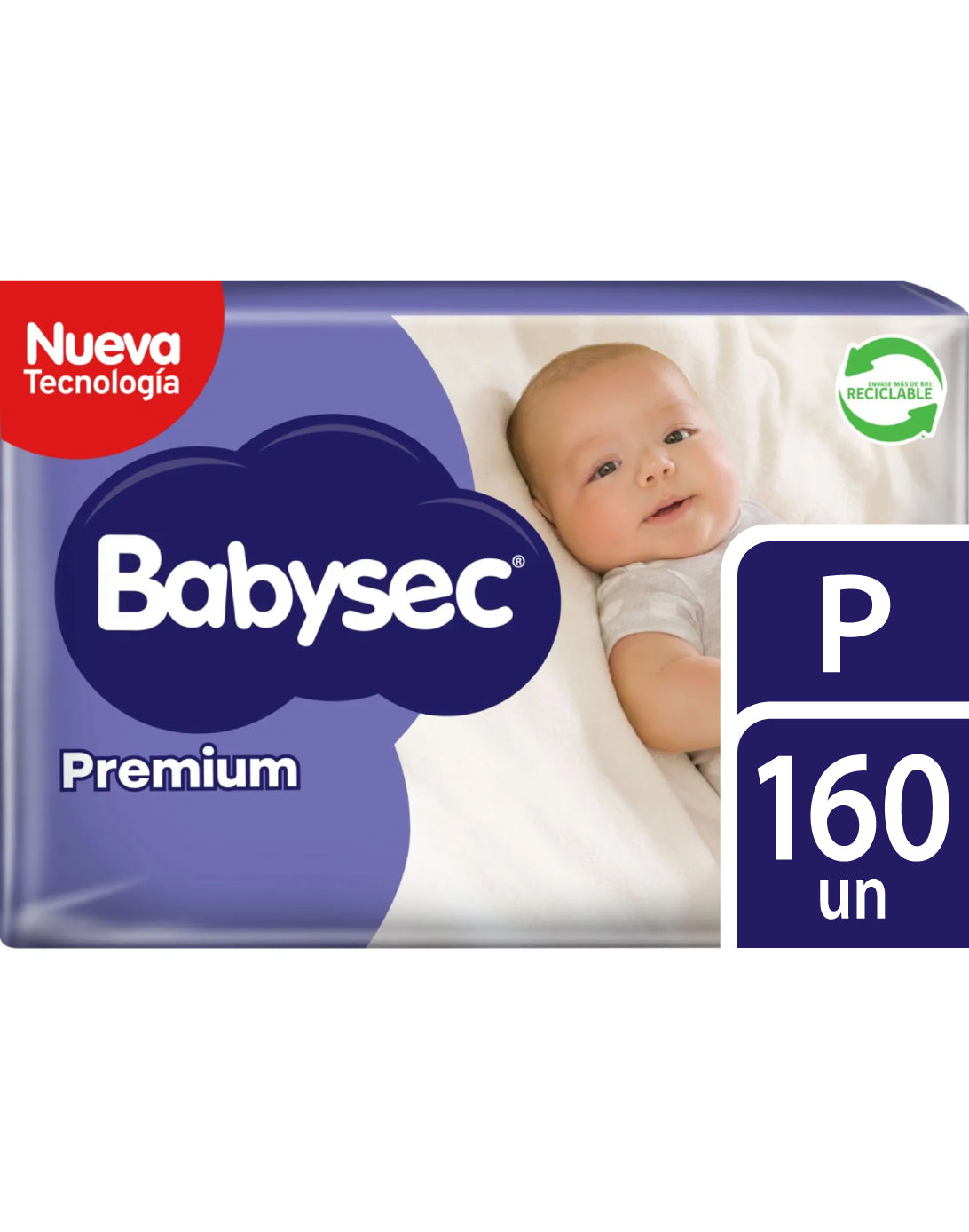 Babysec Pañales Bebé Premium P 8 x 20 unid