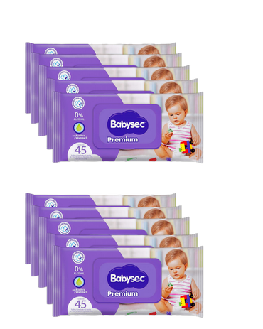 Babysec Toallas Húmedas Premium 10 x 45 unid