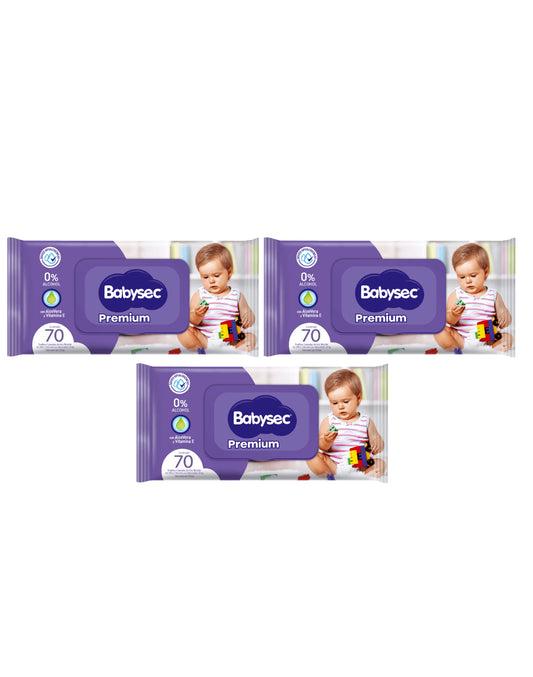 Babysec Toallas Húmedas Premium 3 x 70 unid