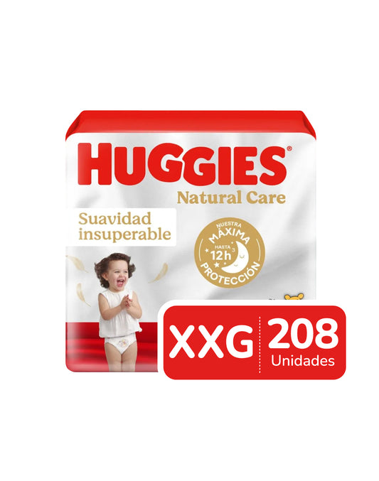 Huggies Pañales Bebé Natural Care XXG 4 x 52 unid