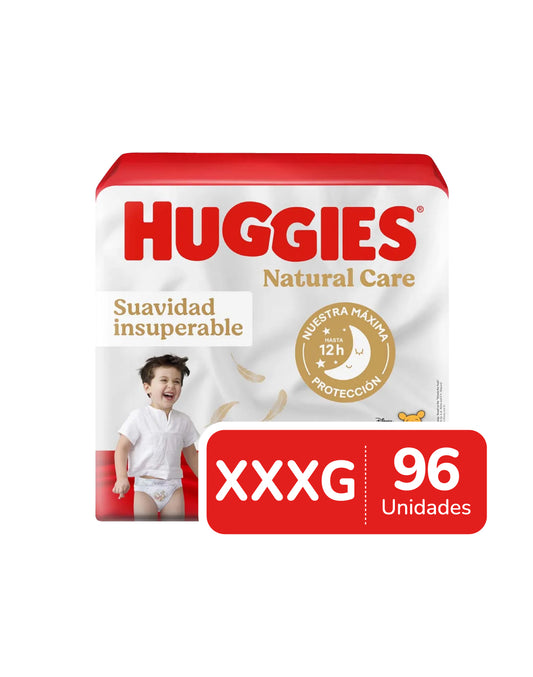 Huggies Pañales Bebé Natural Care XXXG 2 x 48 unid