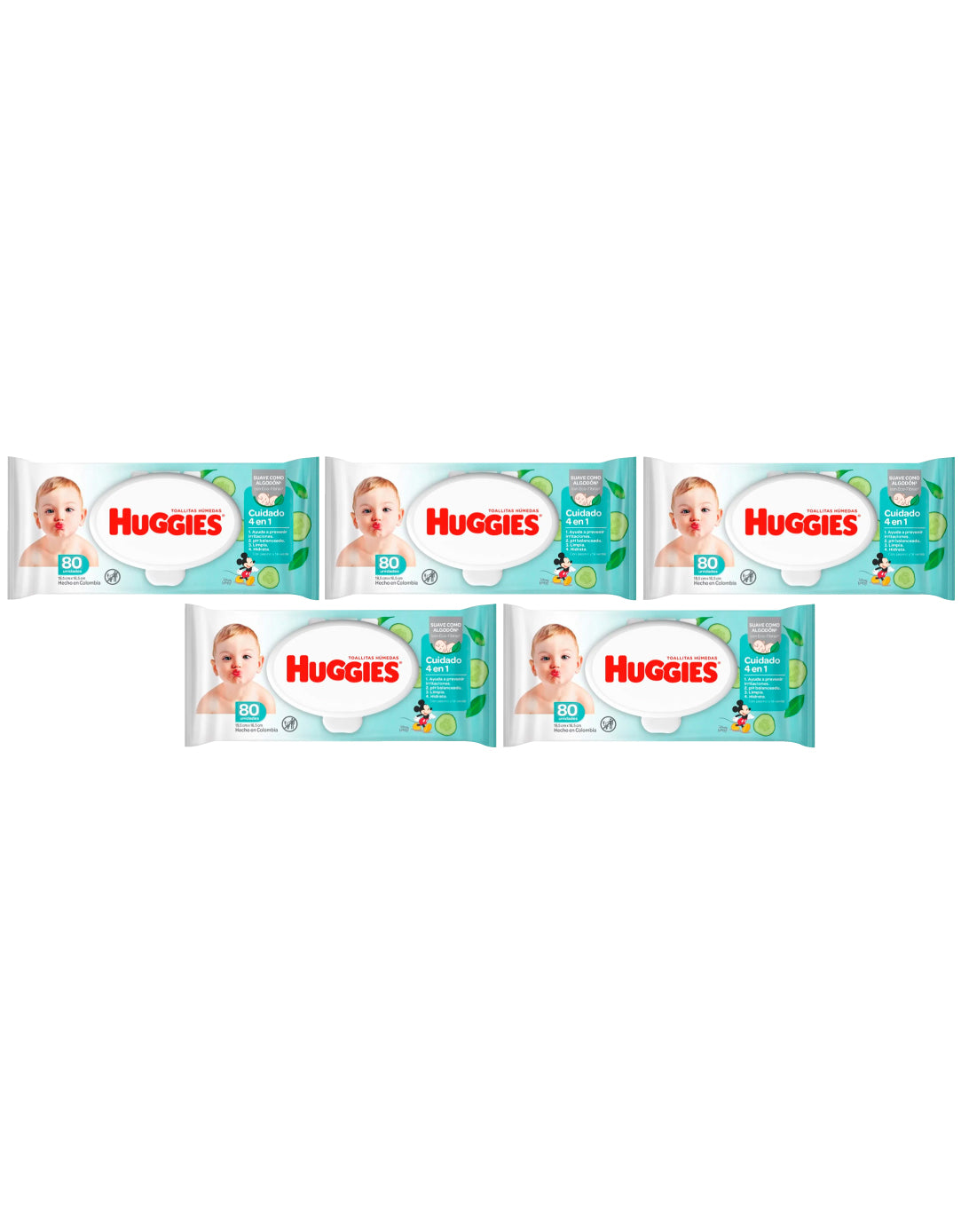 Huggies Toallas Húmedas 5 x 80 unid