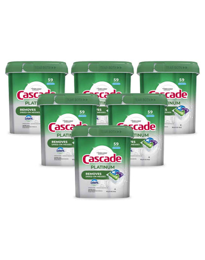 Cascade Detergente Lavavajilla Platinum Pods 6 x 59 unid