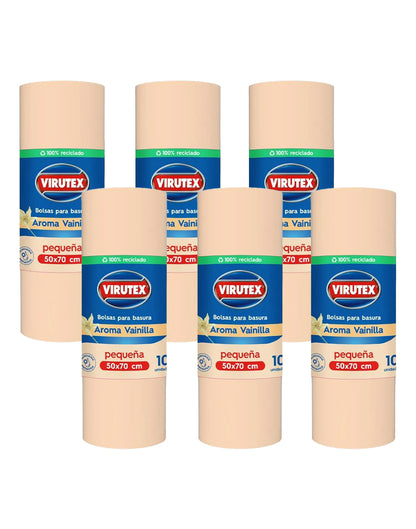 Virutex Bolsa de Basura Aroma Vainilla 50 x 70 cm 6 x 10 unid