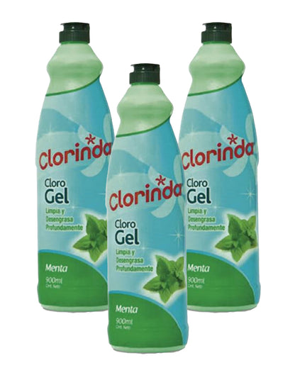 Clorinda Clorogel menta 3 x 900 cc