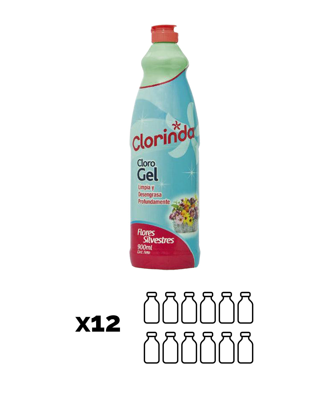 Clorinda Clorogel flores silvestres 12 x 900 cc