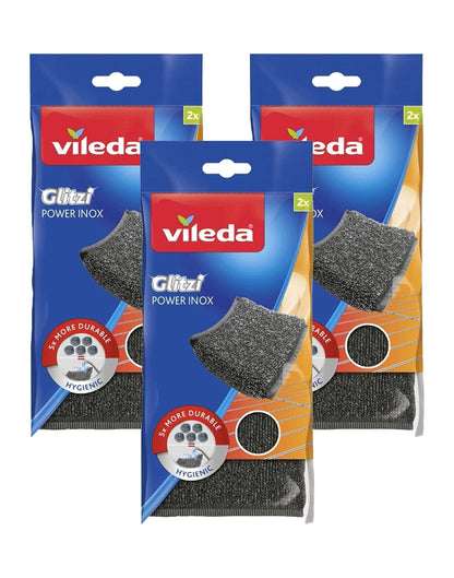 Vileda Esponja Antiresiduo Inox 3 x 2 unid
