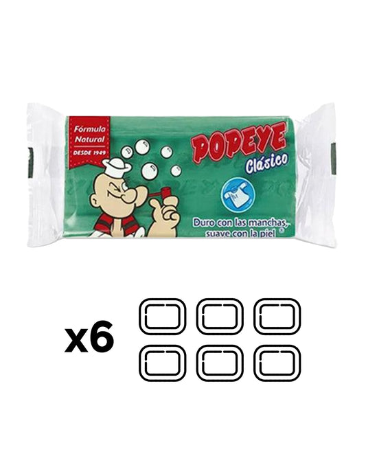 Popeye Jabón Ropa Verde Clásico 6 x 170 gr