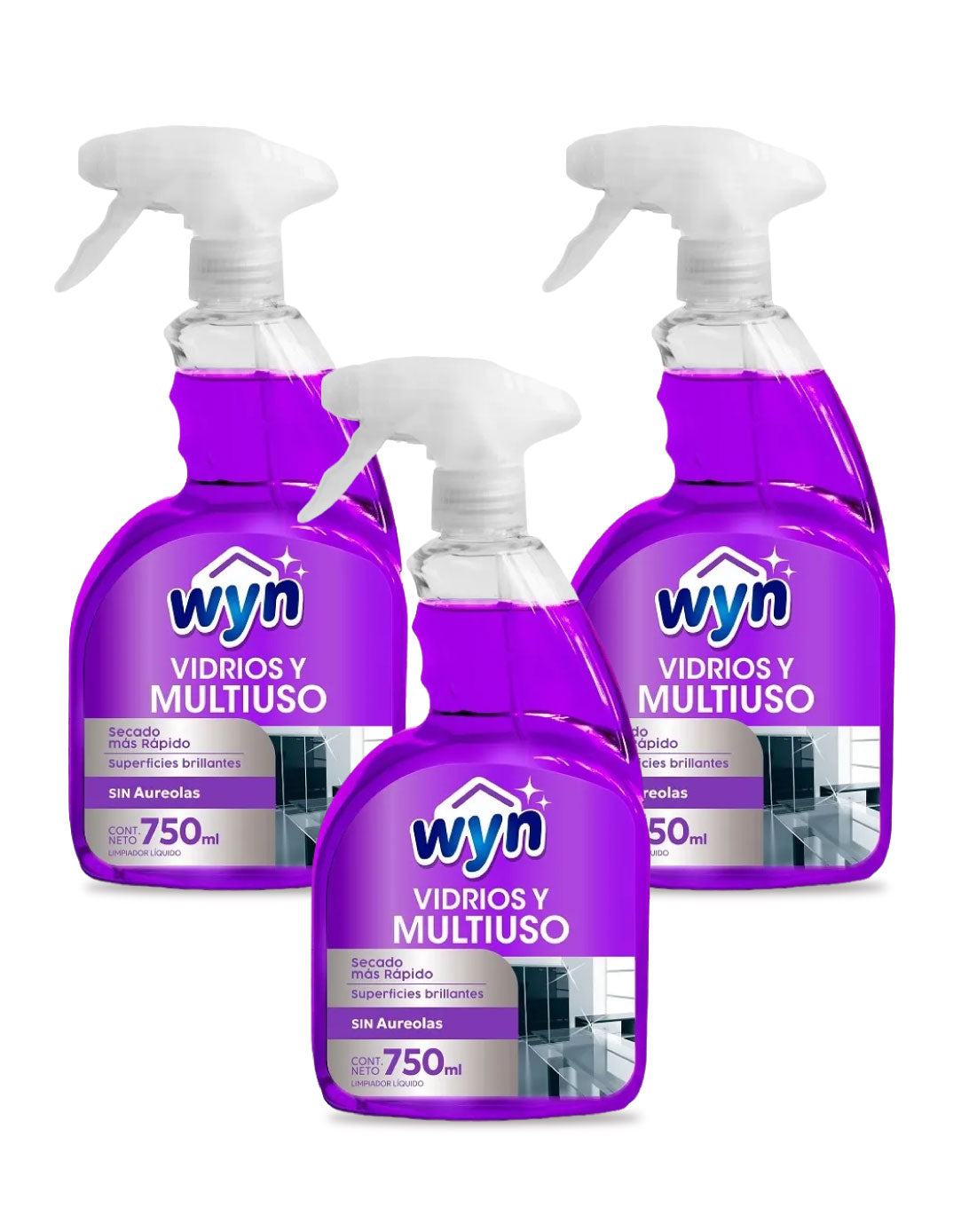Wyn Limpiador vidrios y multiuso 3 x 750 cc