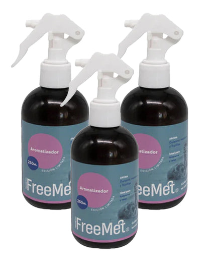 Freemet Aromatizador de ambiente y telas Durazno, manzana y frutillas 250ml 3 x 250 ml