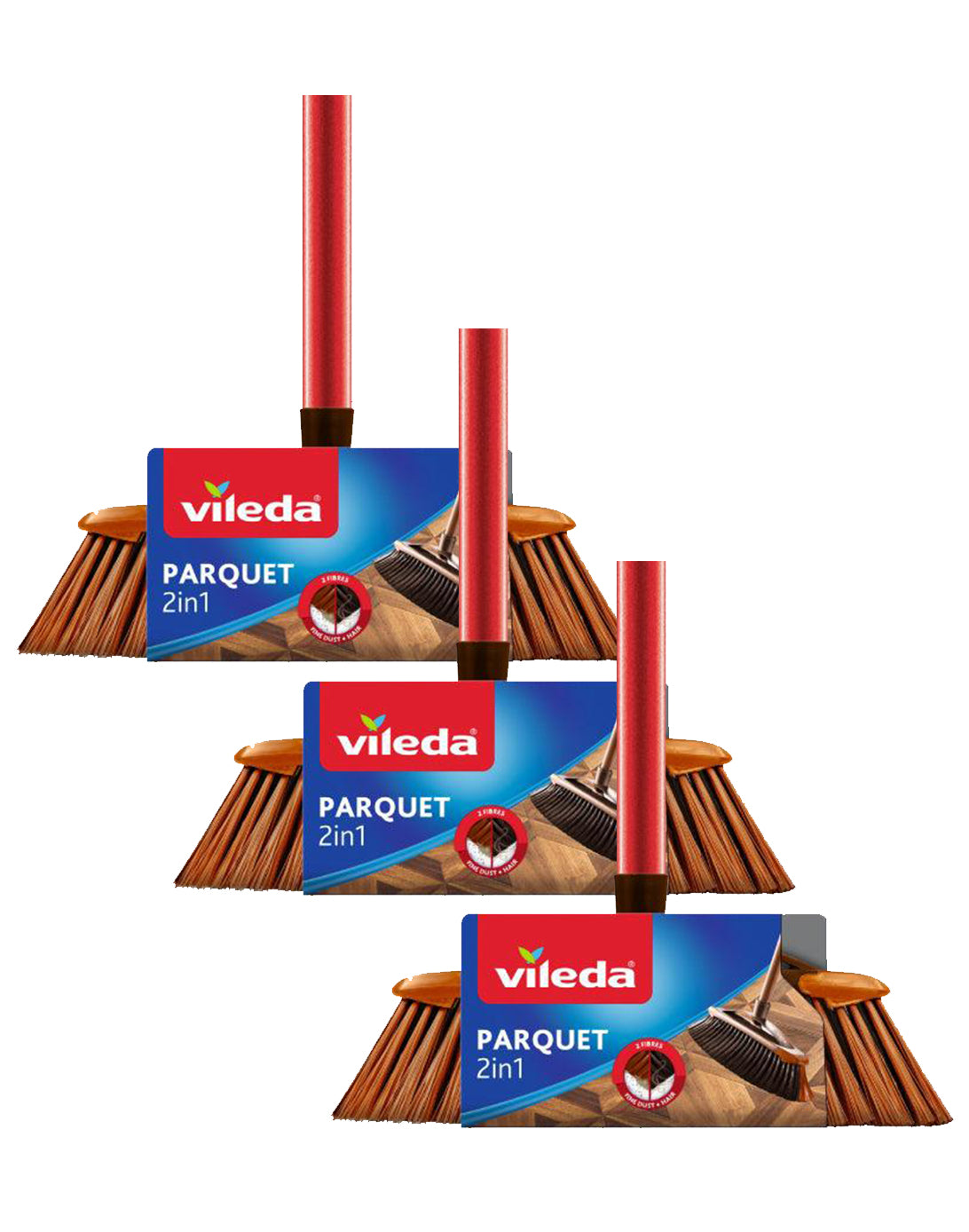 Vileda Escobillón 2 en Uno Parquet 3 x 1 unid