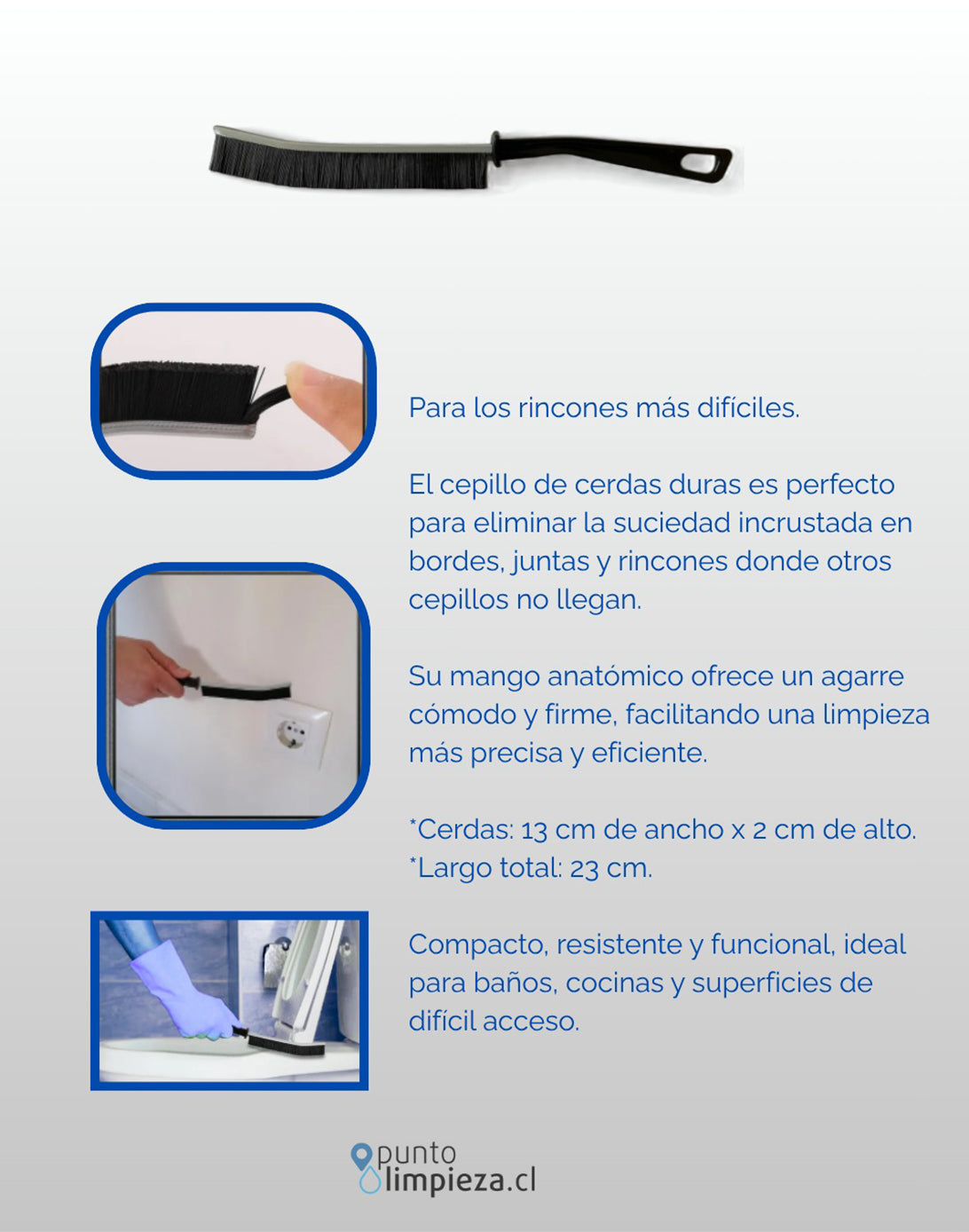 Pack Mildew Away + Cepillos de Limpieza Delgado Cerdas Duras 500 cc + 2 unid