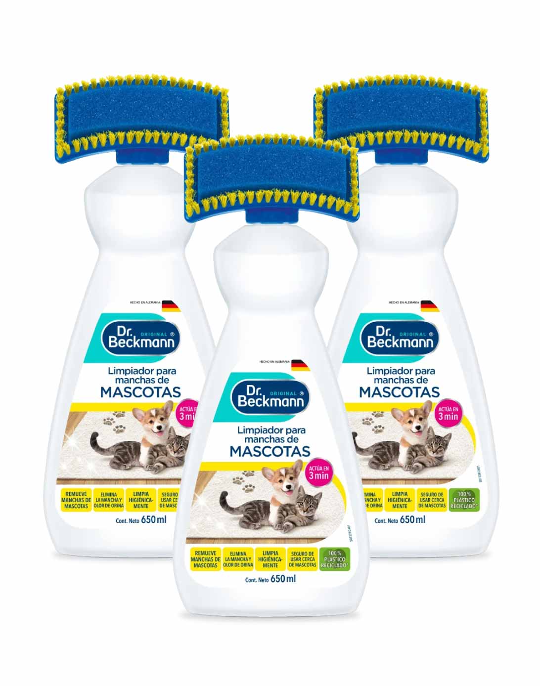 Dr. Beckmann Limpiador para manchas de Mascotas 3 x 650 ml