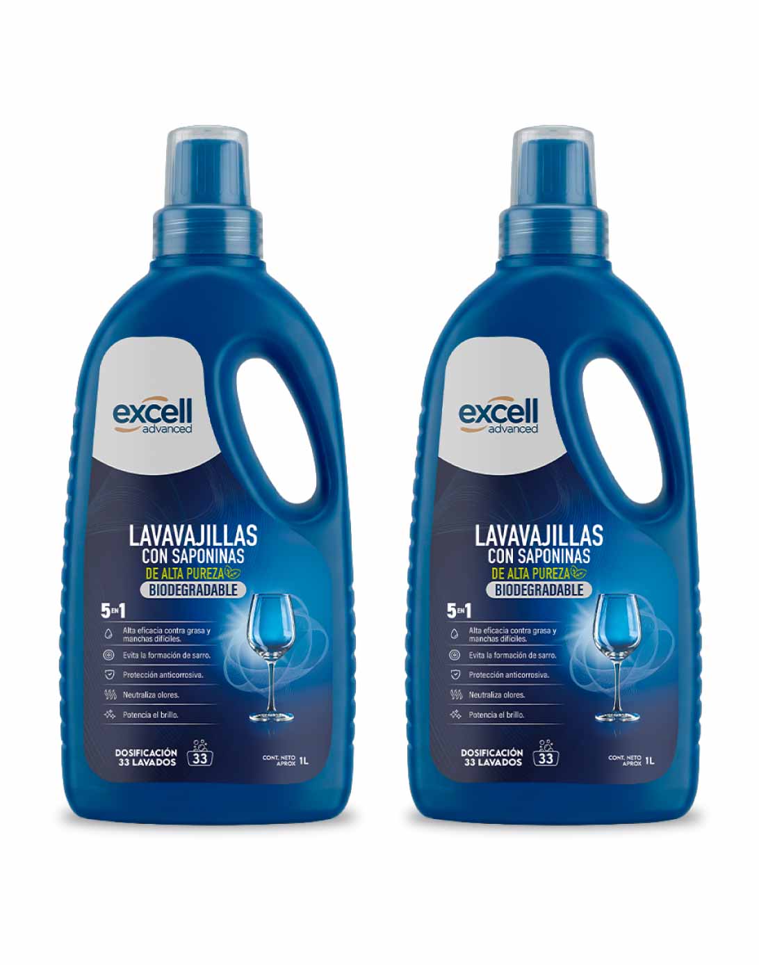 Excell Detergente para Lavavajillas Advanced 2 x 1000 cc
