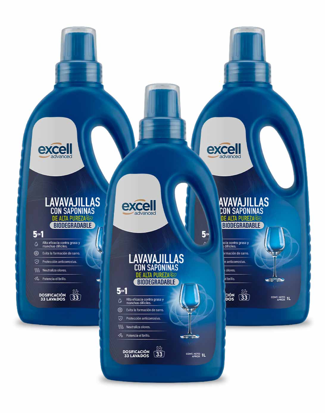 Excell Detergente para Lavavajillas Advanced 3 x 1000 cc