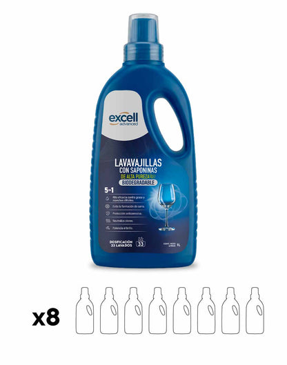 Excell Detergente para Lavavajillas Advanced 8 x 1000 cc