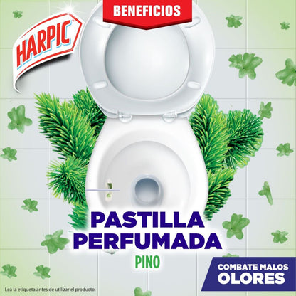 Harpic Pastilla WC Limpia y Aromatiza Pino 1 unid