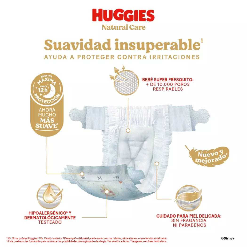 Huggies Pañales Bebé Natural Care P 34 unid