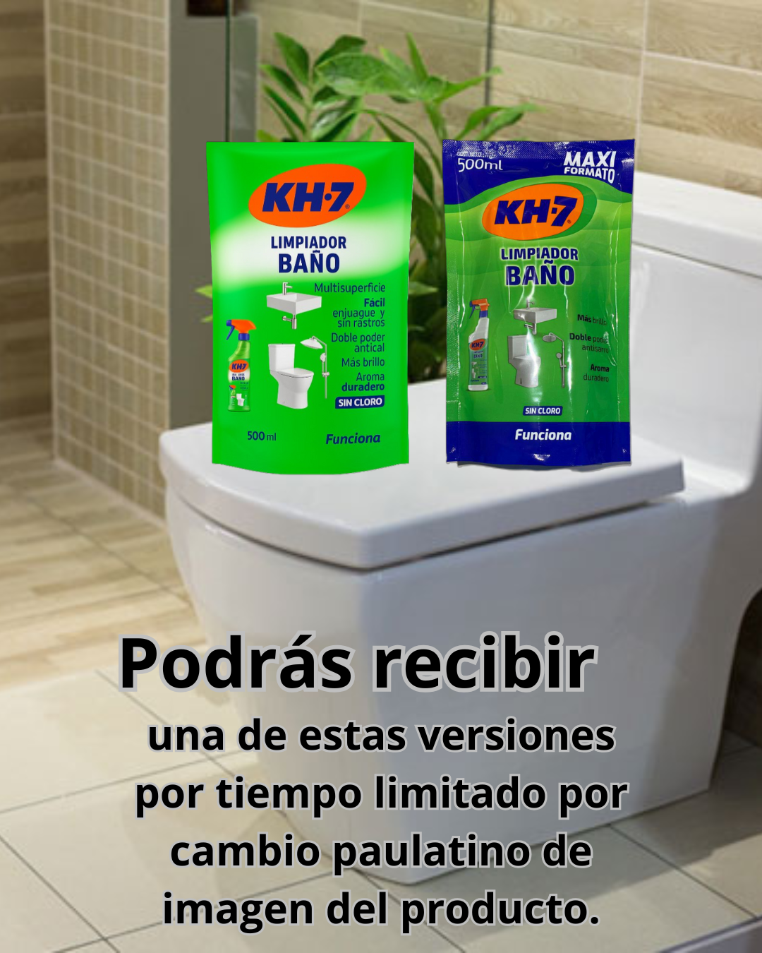 KH-7 Limpiador Baño Recarga 3 x 500 cc