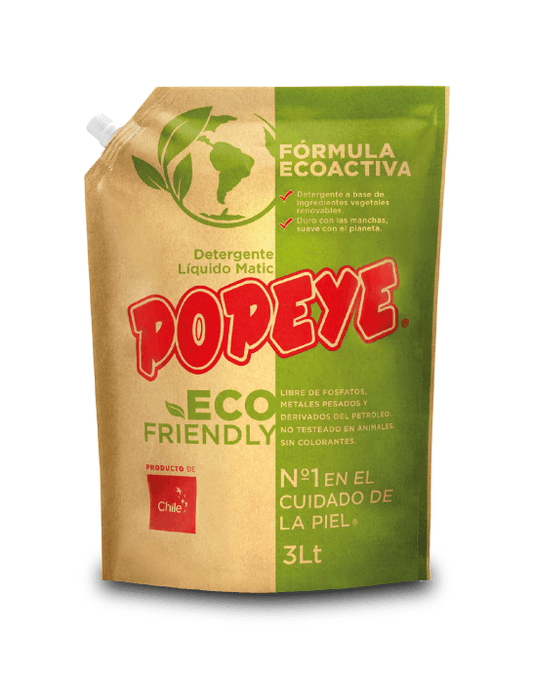 Popeye Detergente Líquido Eco Friendly Doypack 3 L - Puntolimpieza