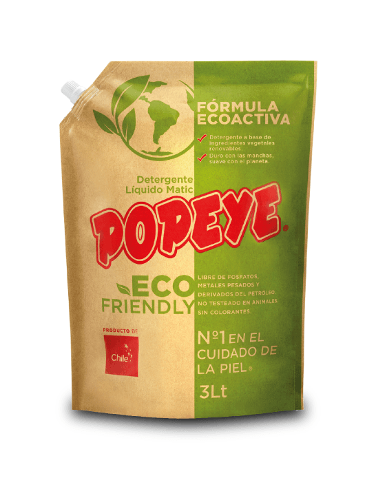 Popeye Detergente Líquido Eco Friendly Doypack 3 L - Puntolimpieza