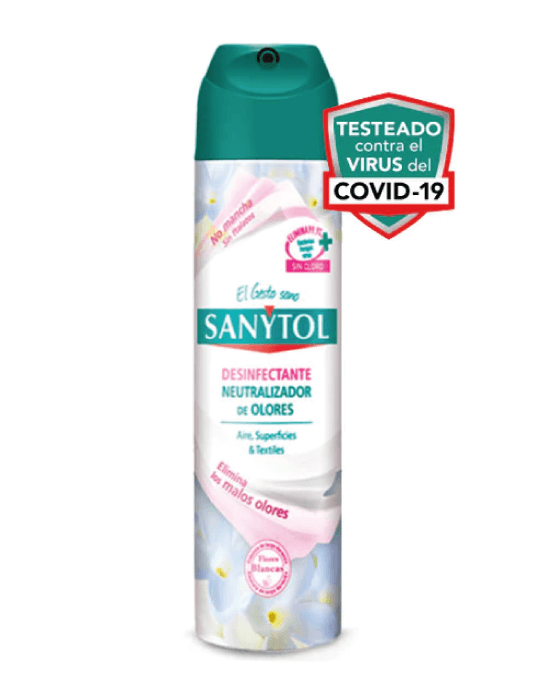 Sanytol Desinfectante Neutralizador Olores Flores Blancas 300 cc - Puntolimpieza