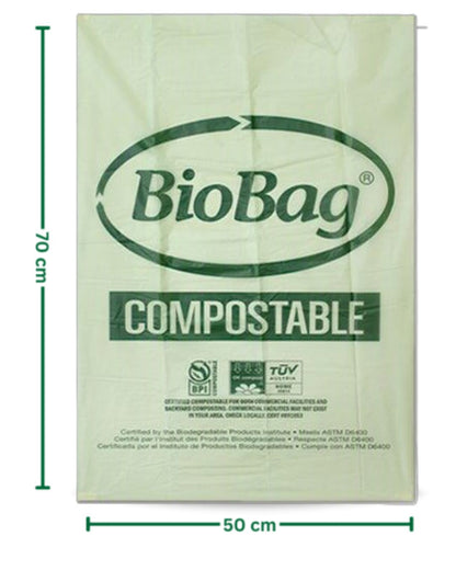 BioBag Bolsas de Basura Compostable 10 u de 50 x 70
