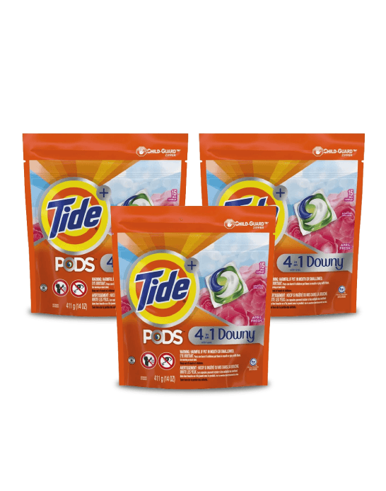 Tide Pods Downy Detergente en capsulas 3 x 15 unid - Puntolimpieza