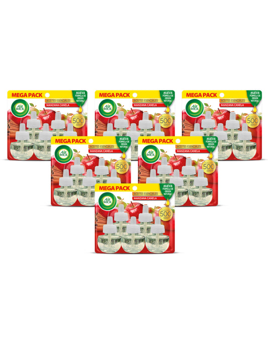 AirWick Recarga Desodorante Electrico Manzana Canela 6 x 5 unid - Puntolimpieza