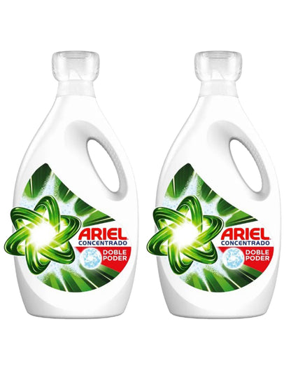 Ariel Power Liquid Detergente líquido concentrado 2 x 1,8 L - Puntolimpieza