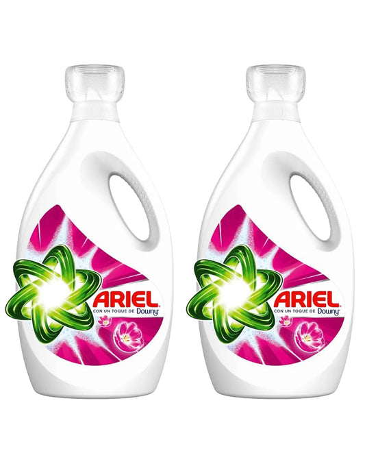 Ariel Power Liquid Detergente liquido concentrado + Toque Downy 2 x 1,8 L - Puntolimpieza