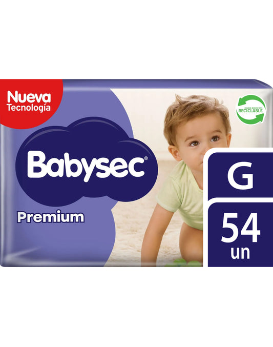 Babysec Pañales Bebé Premium G 3 x 18 unid - Puntolimpieza