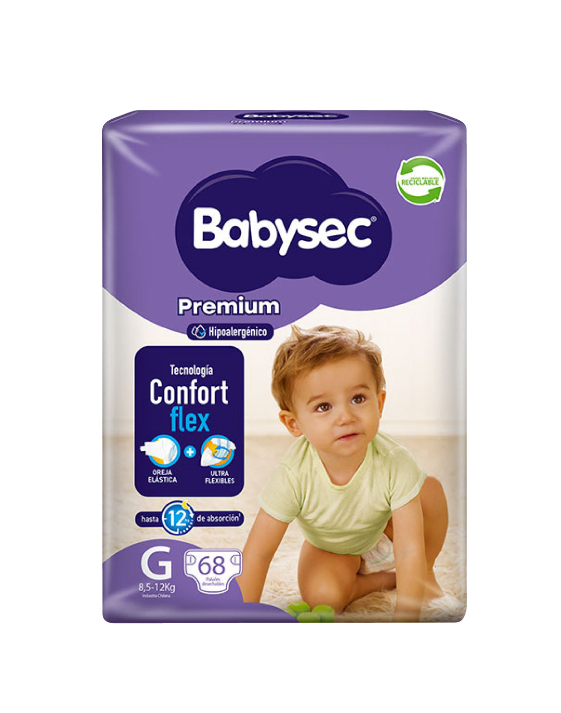 Babysec Pañales Bebé Premium G 68 unid - Puntolimpieza