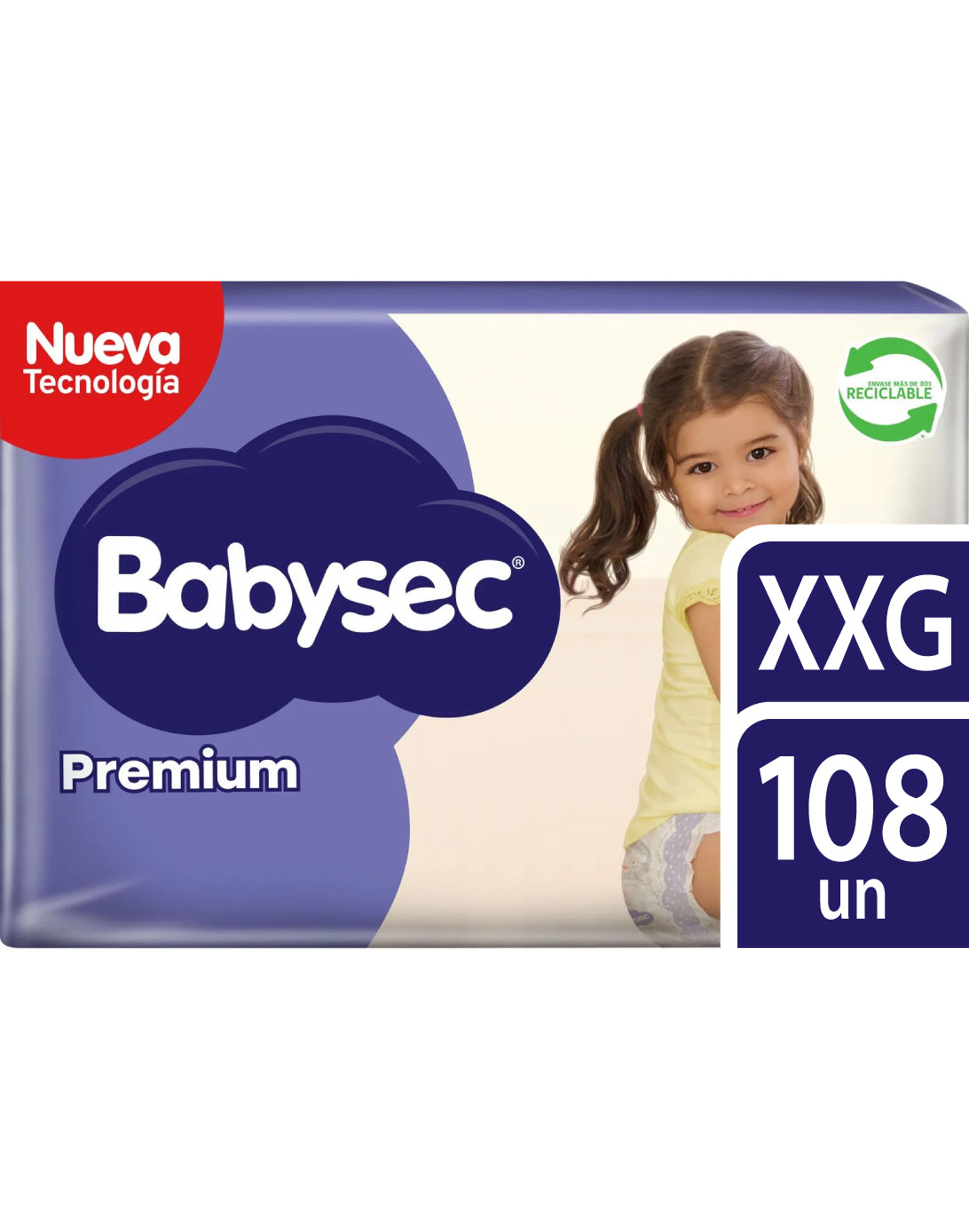 Babysec Pañales Bebé Premium XXG 2 x 54 unid - Puntolimpieza