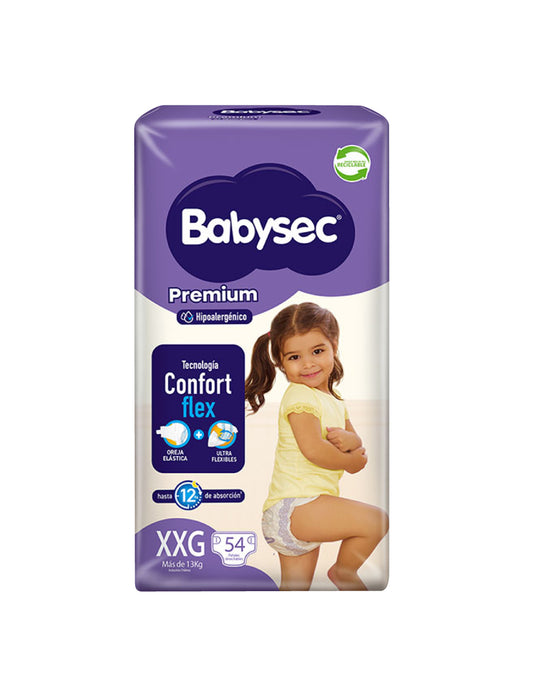 Babysec Pañales Bebé Premium XXG 54 unid - Puntolimpieza