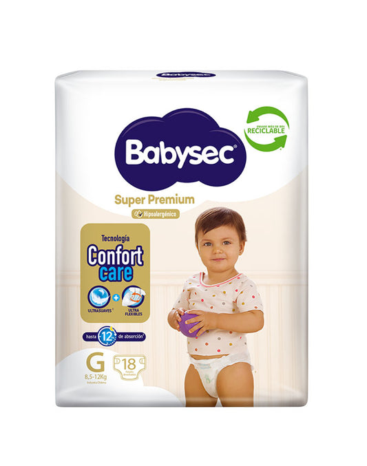 Babysec Pañales Bebé Super Premium G 18 unid - Puntolimpieza