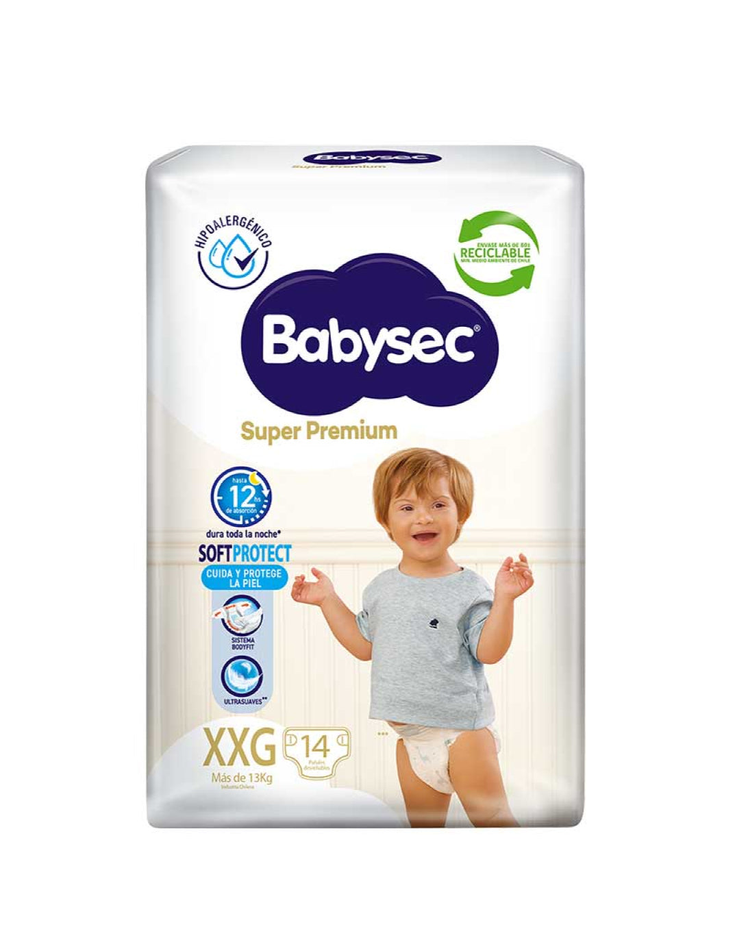 Babysec Pañales Bebé Super Premium XXG 14 unid - Puntolimpieza