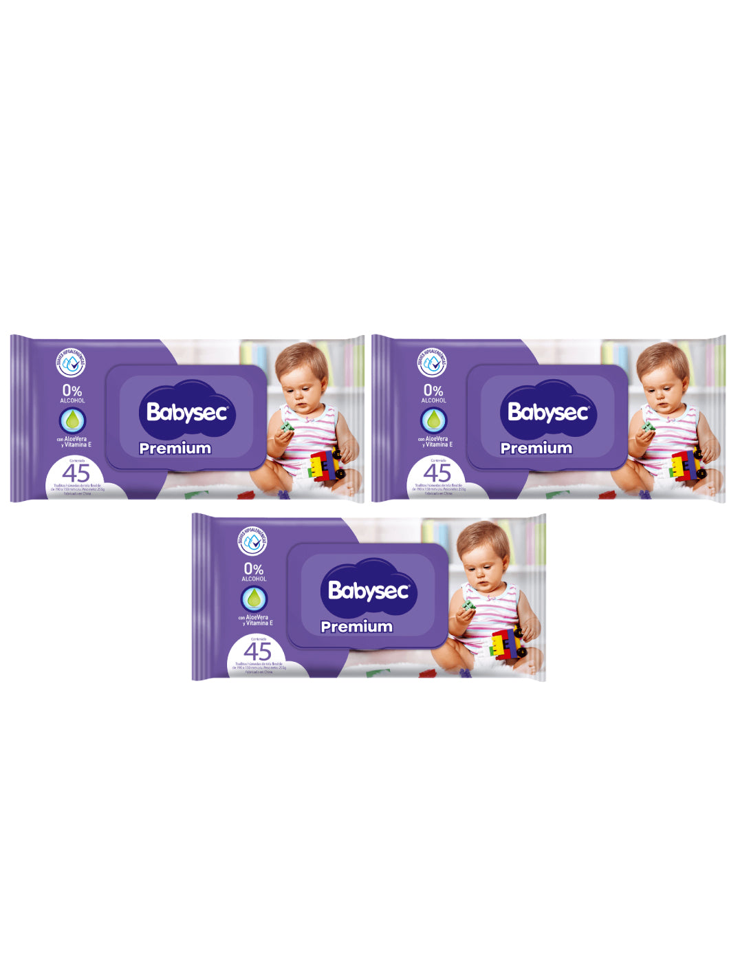 Babysec Toallas Húmedas Premium 3 x 45 unid - Puntolimpieza