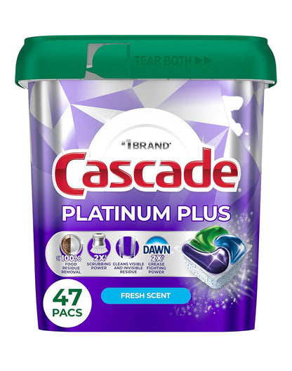 Cascade Detergente Lavavajilla Platinum Plus Fresh 47 unid - Puntolimpieza