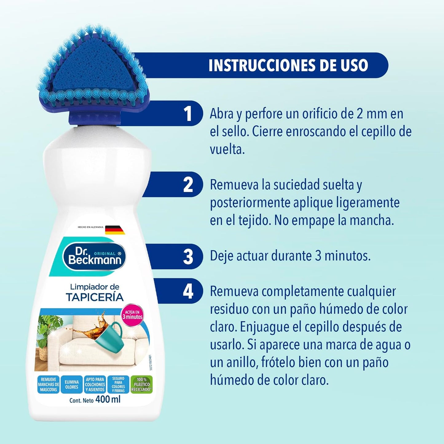 Dr. Beckmann Limpiador de Tapicería 3 x 400 cc - Puntolimpieza
