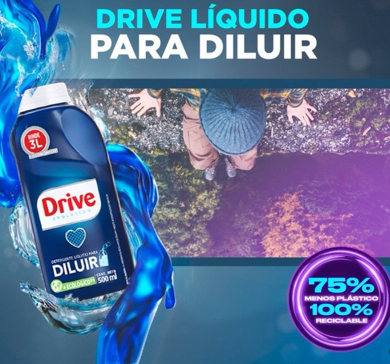 Drive Detergente Liquido Para Diluir 12 x 500 cc - Puntolimpieza