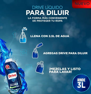 Drive Detergente Liquido Para Diluir 6 x 500 cc - Puntolimpieza